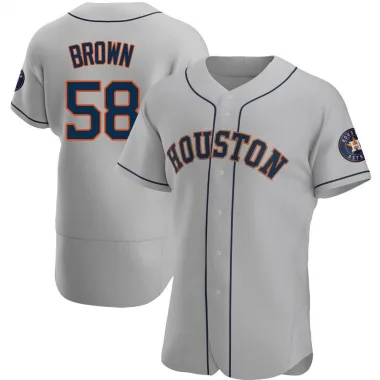Hunter Brown #58 Houston Astros 2023 Season Navy AOP Baseball Shirt Fanmade
