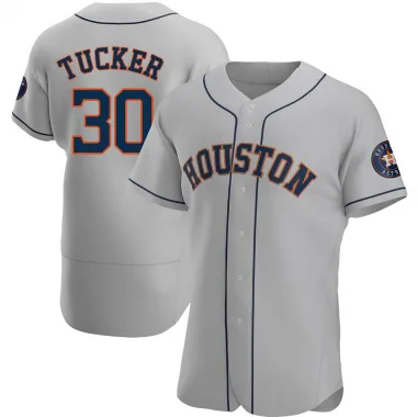Men's Houston Astros Kyle Tucker Nike White/Gold 2023 Gold Collection  Replica Player Jersey